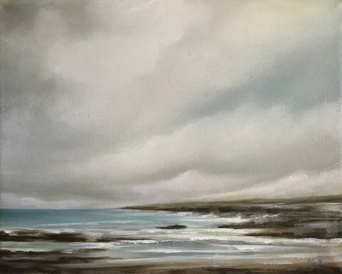 Northern Shores  - Original Oil Painting on Stretched Canvas by MULLO ART