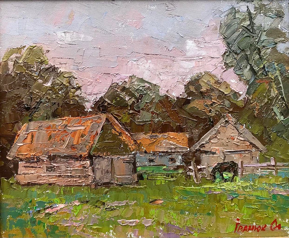 Impressionistic Landscape Oil Painting By Kalenyuk Alex, 10 X 12", Silence Around, Original Artwork