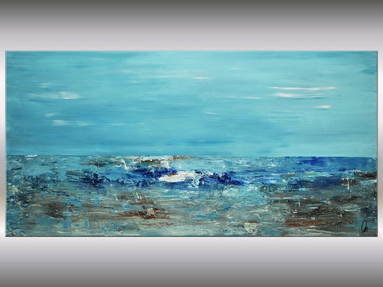 Ocean View  - Abstract Art - Acrylic Painting - Canvas Art - Abstract Painting - Modern Seascape -  Statement Painting