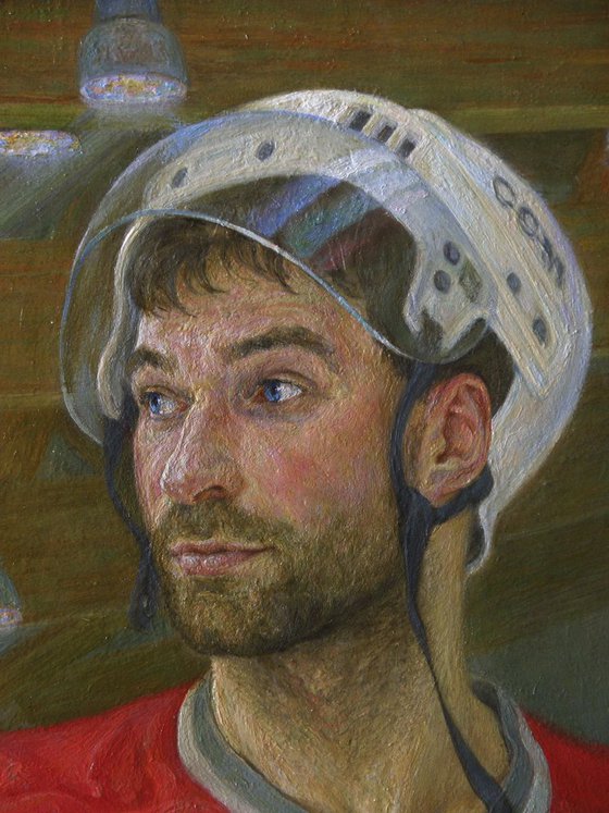 Portrait of a hockey man