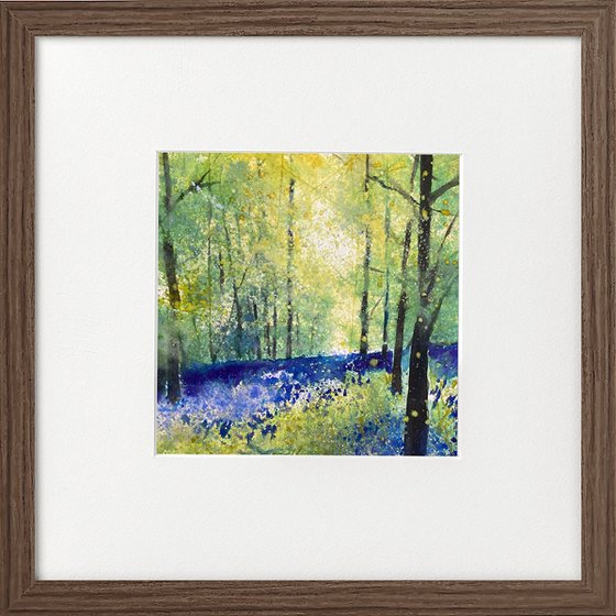 Among bluebells framed