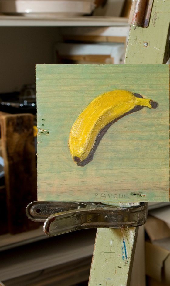 banana on a wood board for food lovers