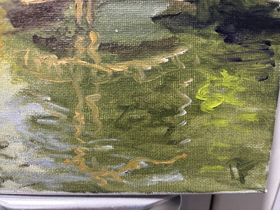 Small drawbridge. Pleinair