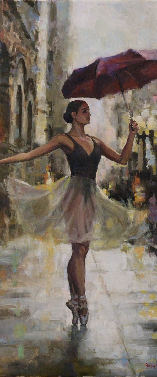 Rain, City and Ballerina by Vachagan Manukyan