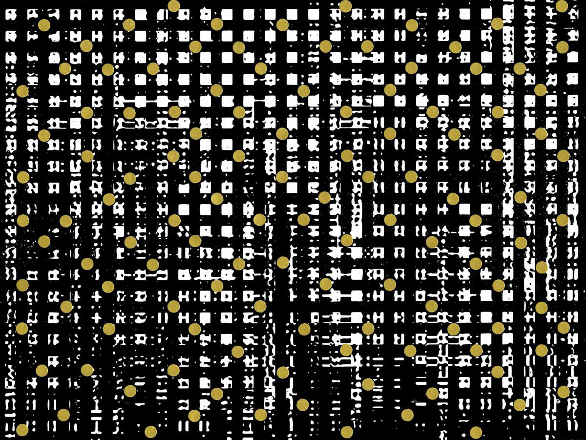 Abstract Collage By Petr Strnad, 10 X 8", Raster 1, Original Artwork