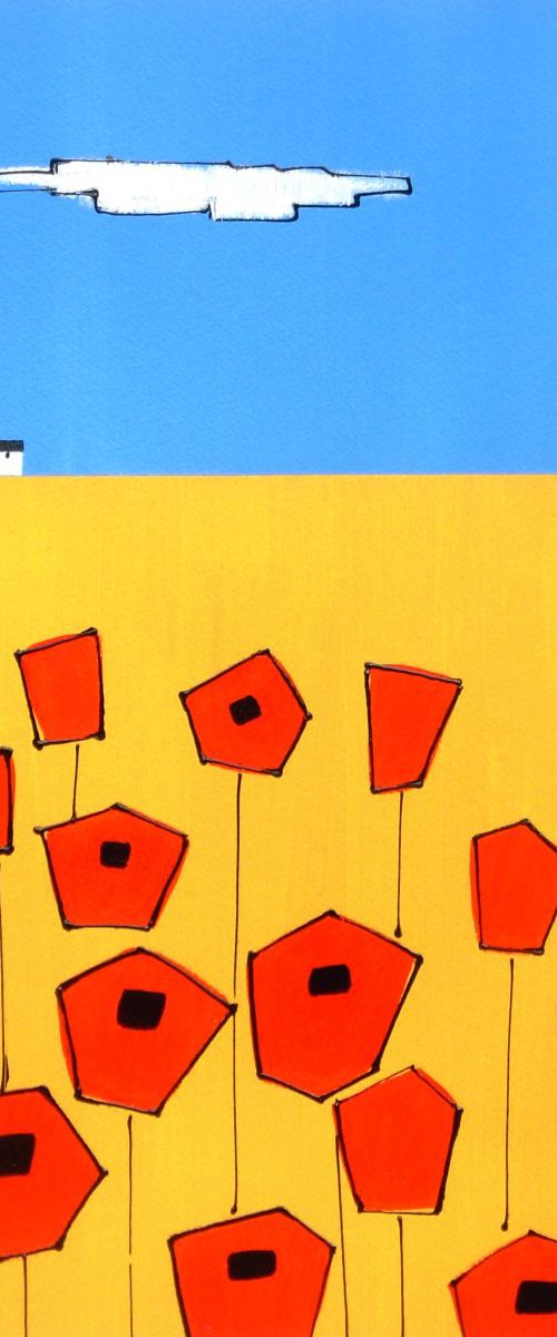 Wheatfield and Poppies by Jan Rippingham