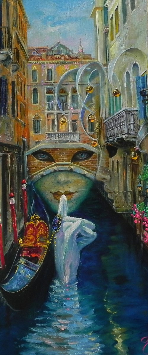 "Lady Secret" Original surreal art by Yurii Novikov