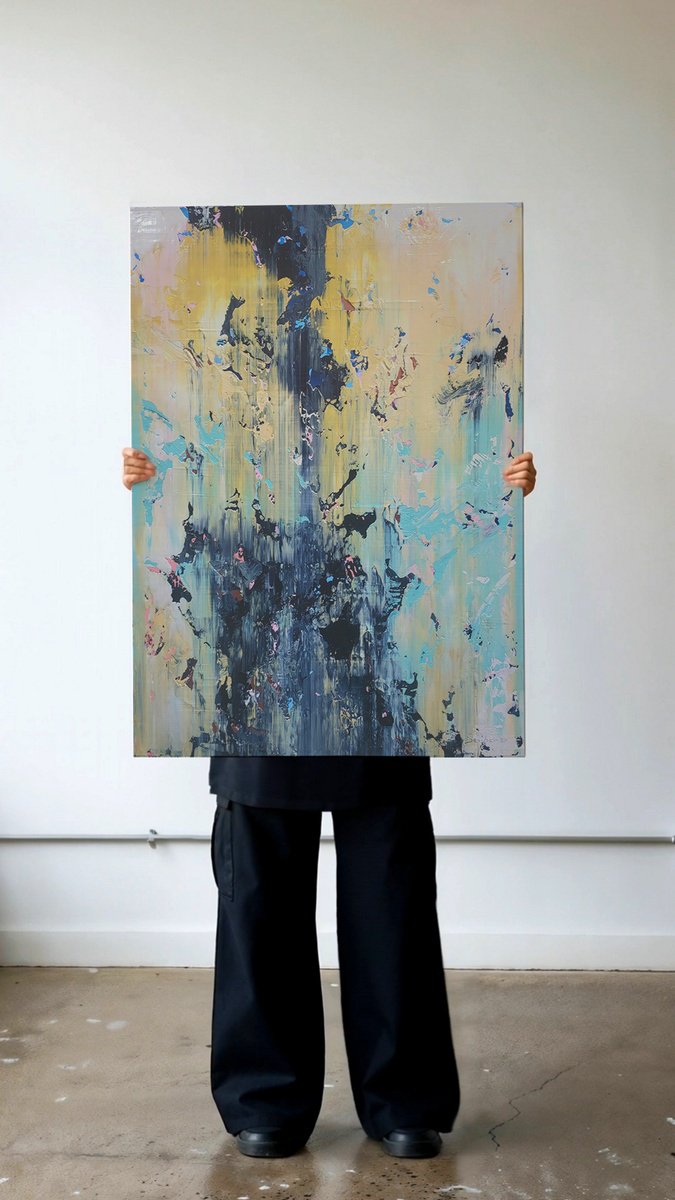 Abstract Acrylic Painting By Alex Senchenko, 39 X 47, Abstract 2580, Original Artwork