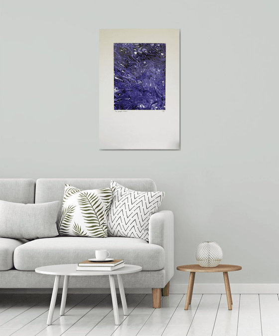 The purple ocean (matted artwork)