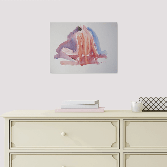 Seated male nude