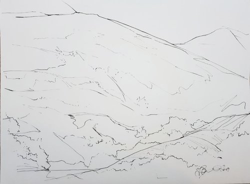 BUTTERMERE DRAWING 3 by Frank Barnes