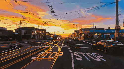 San Francisco Sunset Street by Marco Barberio