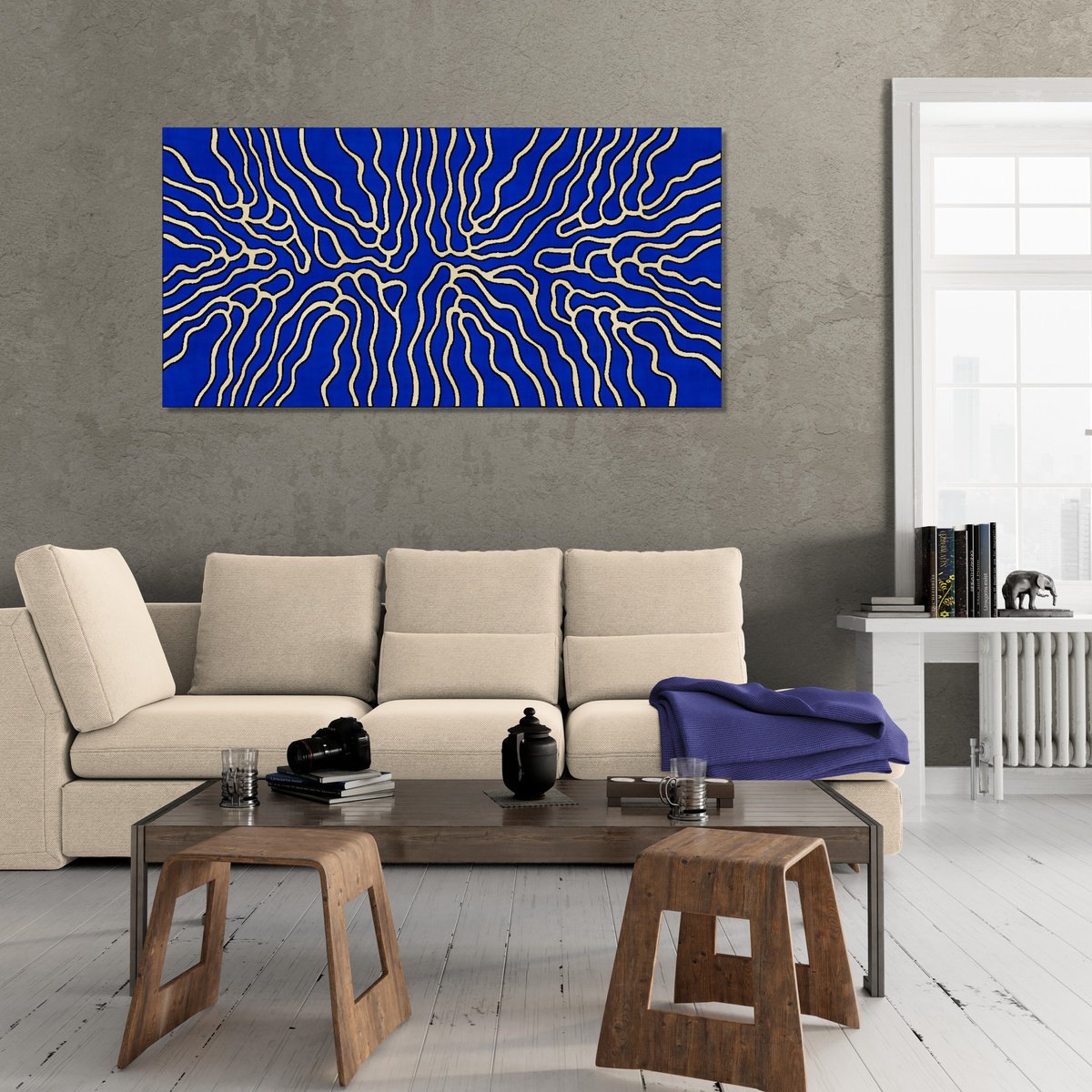 Abstract Flowing Lines #22 By Marina Krylova, 55 X 28, Artwork For Sale On Artfinder