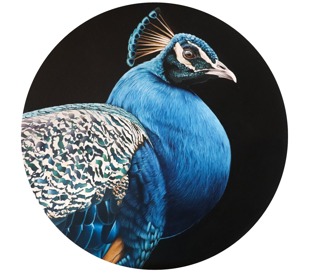 Photorealistic Animal Oil Painting By Milie Lairie, 16 X 16", Euphoria, Original Artwork