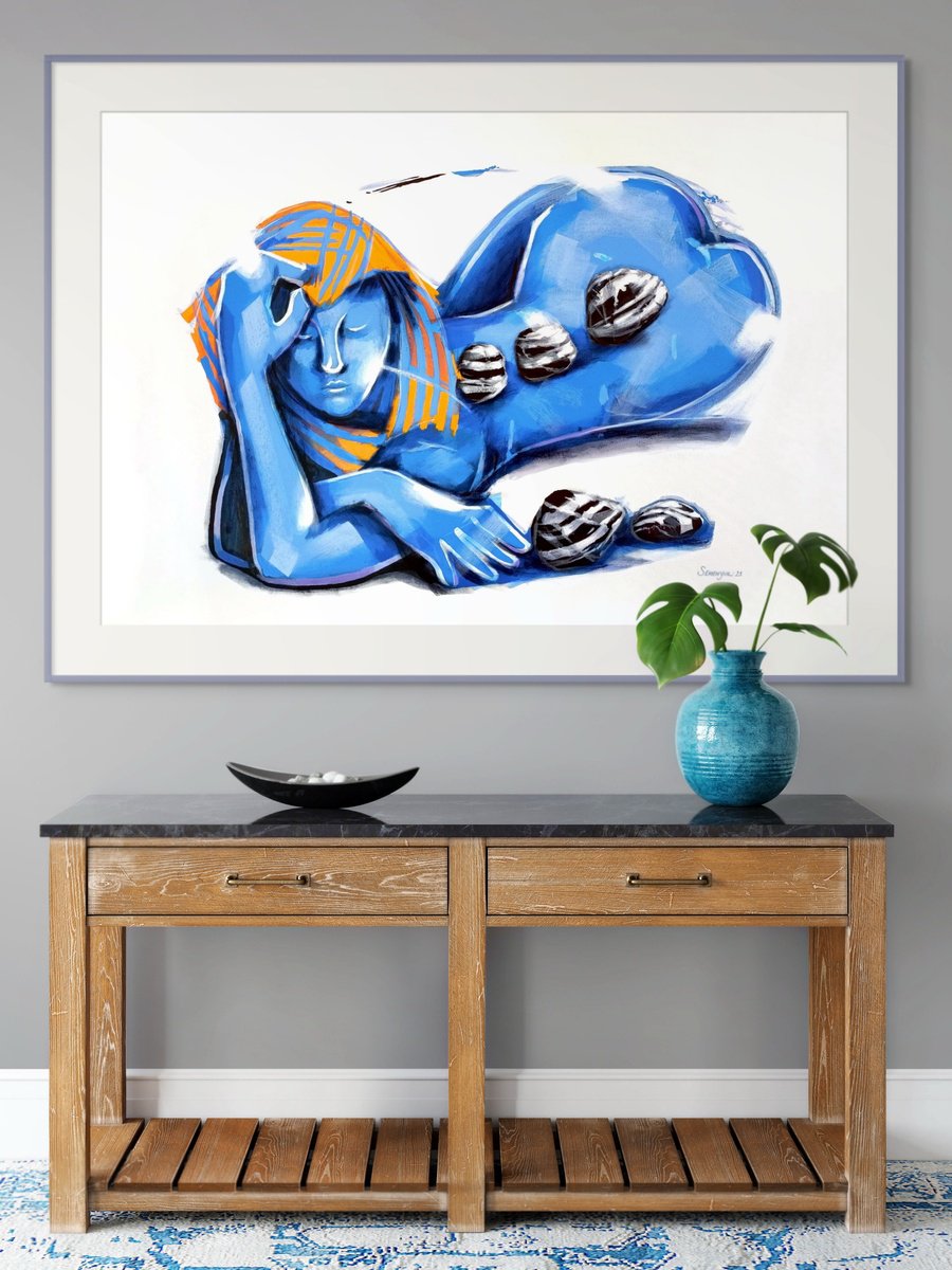 Urban And Pop Oil Painting , Rhythm Of Waves And Stones By Evgen Semenyuk, 55 X 37, Artwork For Sale On Artfinder