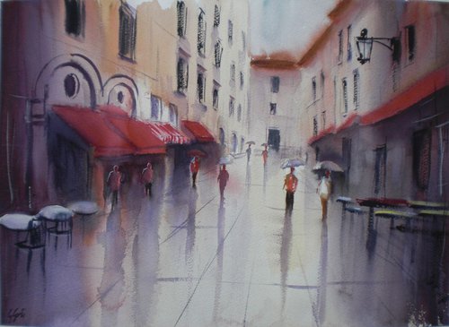 walking in a rainy day 2 by Giorgio Gosti