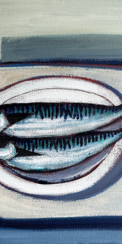 Still Life with Mackerel by Nigel Sharman