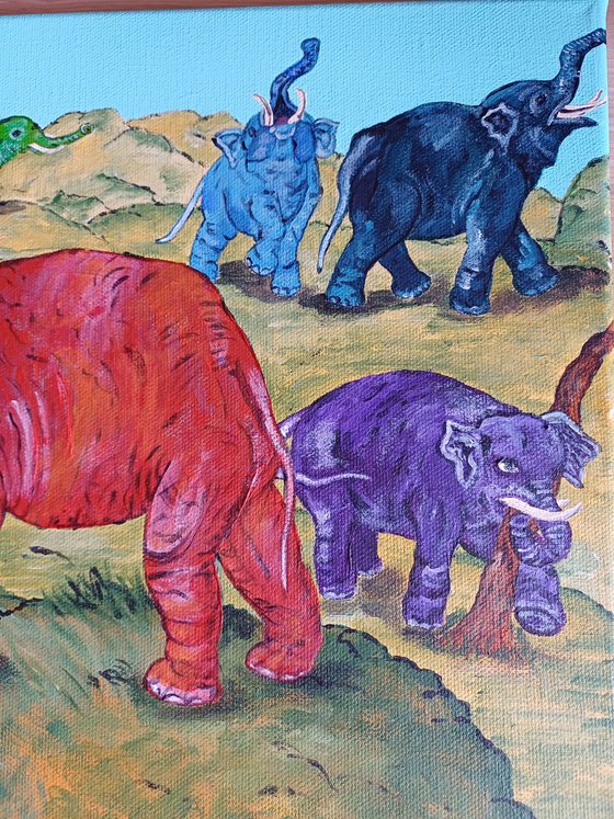 Rainbow Elephants