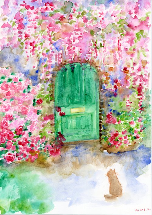 Green door by Yumi Kudo