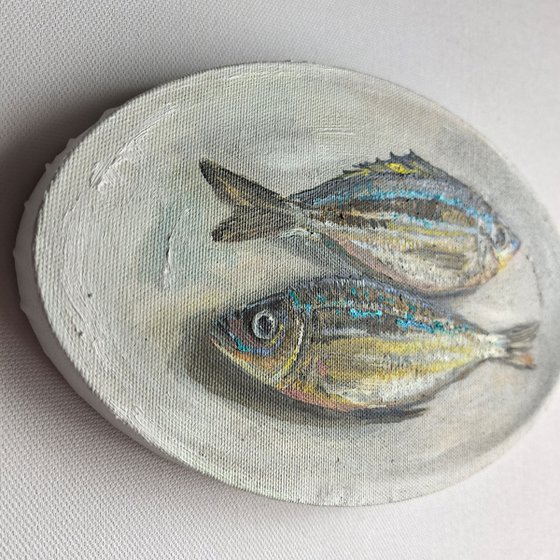 picarel fish oil painting