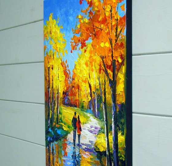 Autumn Stroll in a Vibrant Forest