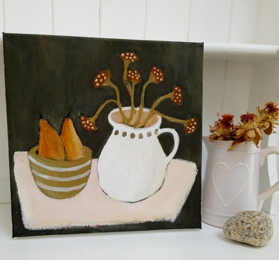 Seed Heads and Pears