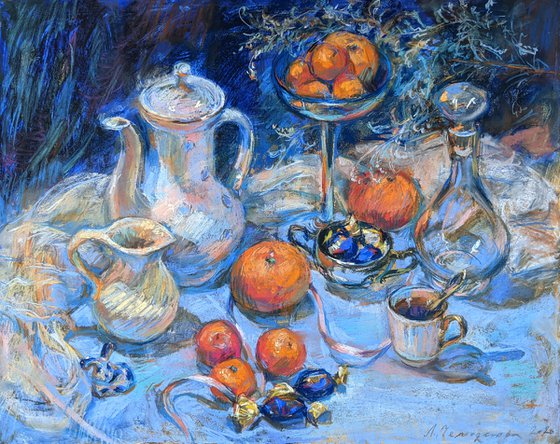 Tangerines and porcelain