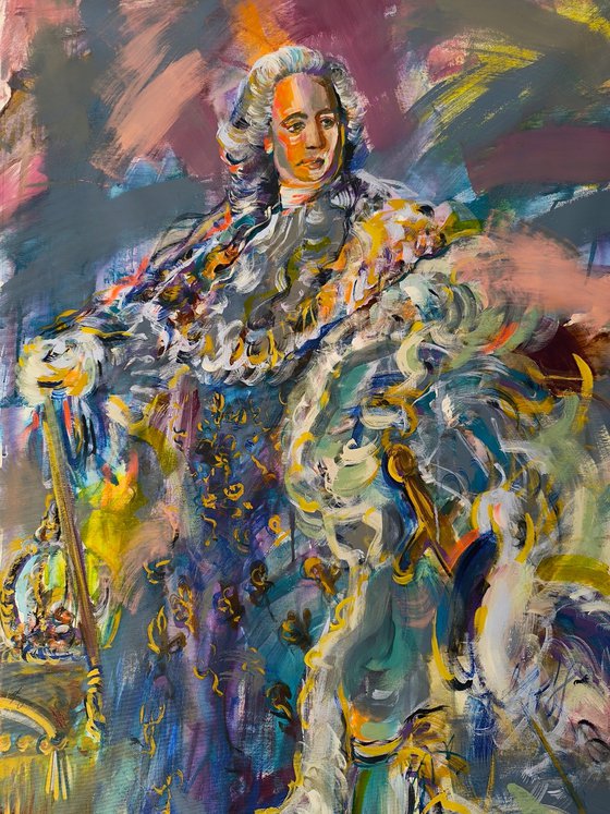 Louis XV in a Storm of Silk