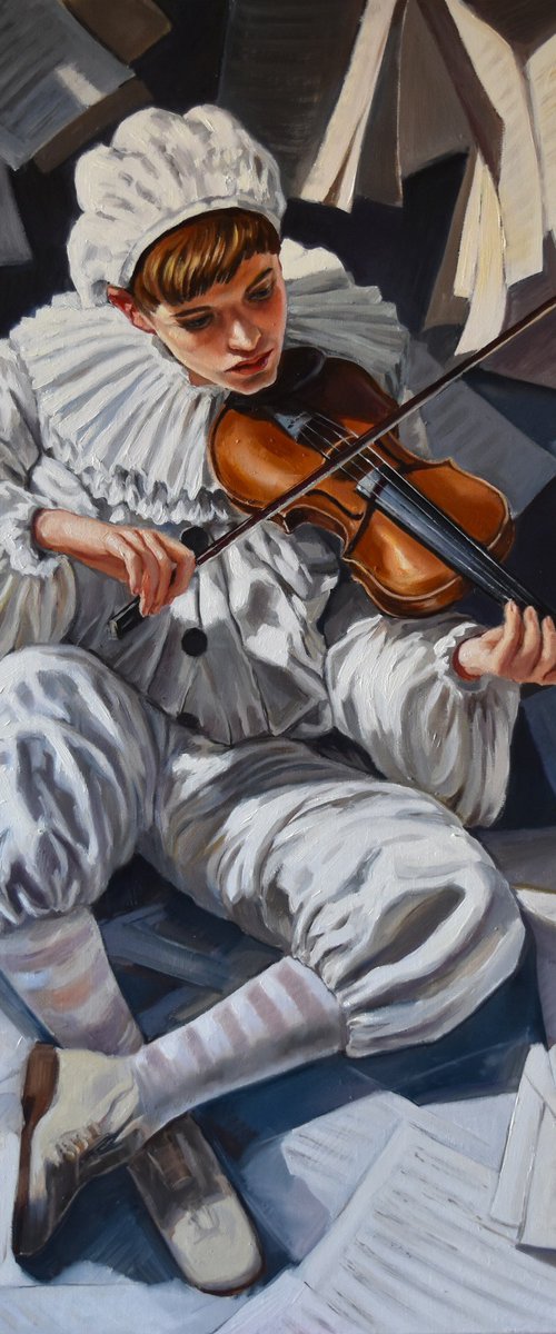 Pierrot's violin by Serghei Ghetiu