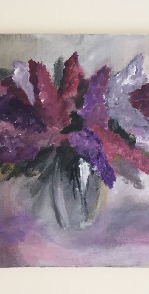 Abstract "Purple Bouquet" by Paul Simon Hughes