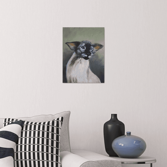 Oriental cat I - Pet portrait /  ORIGINAL PAINTING