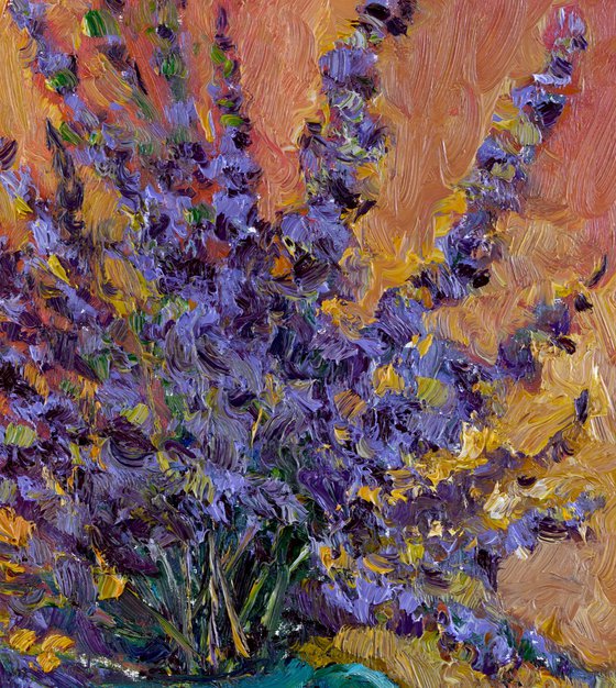 Lavender and Turquoise Vase