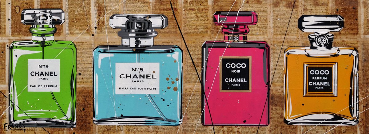 Fragrance 160cm x 60cm Chanel Perfume Bottles Book Page Urban