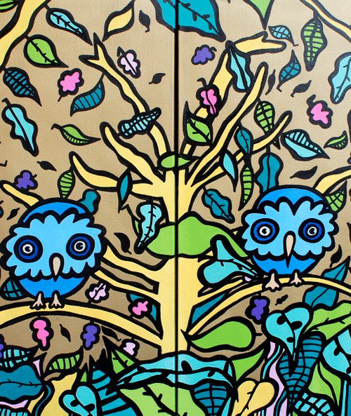 Autumn Owls by Kev Munday