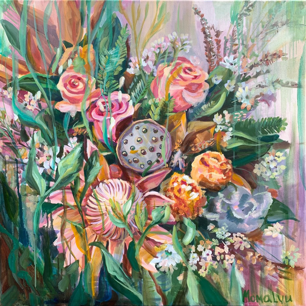 Celebration In The Moment. By Momalyu, 24 X 24, Artwork For Sale On Artfinder