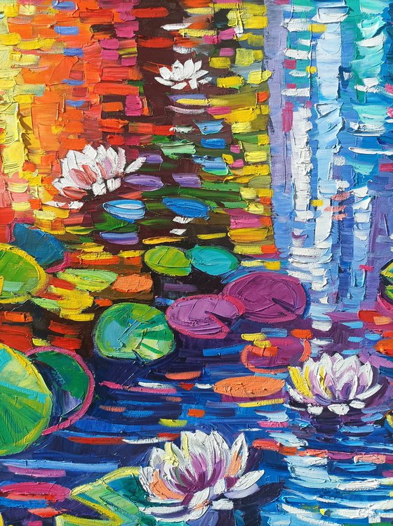Water lilies reflections
