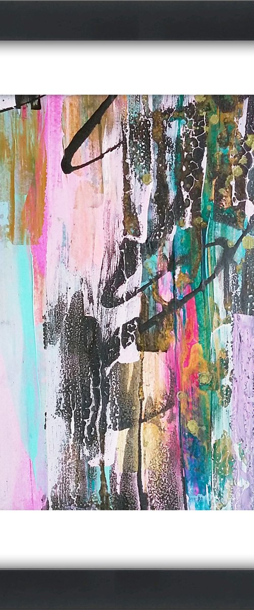 Illuminations #4 - Framed and ready to hang - original abstract painting by Carolynne Coulson