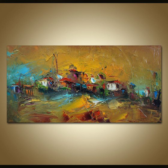 Autumn tales, Abstract Landscape Painting