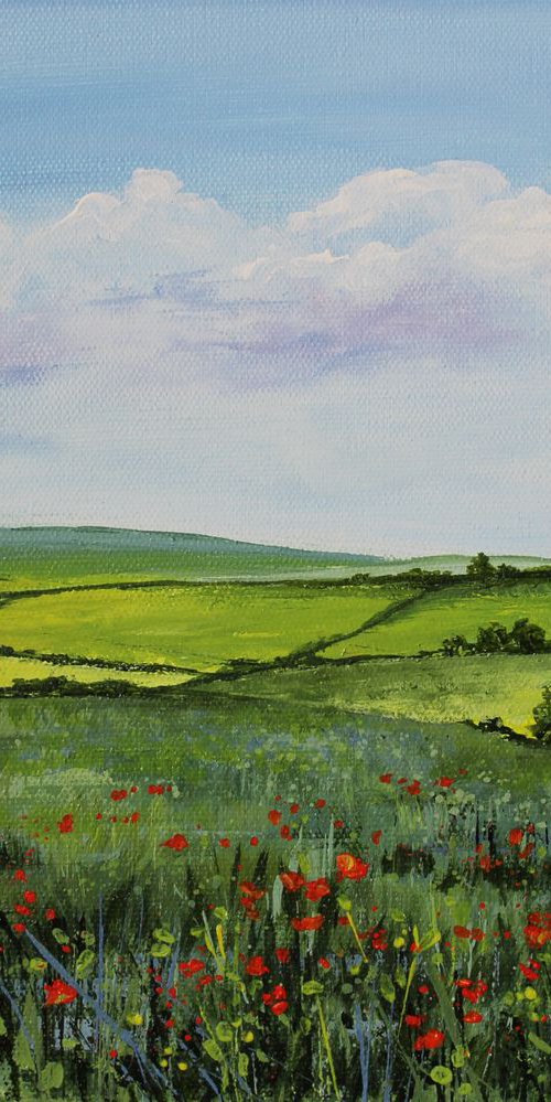 Poppies in the Wheat Fields by Valerie Jobes