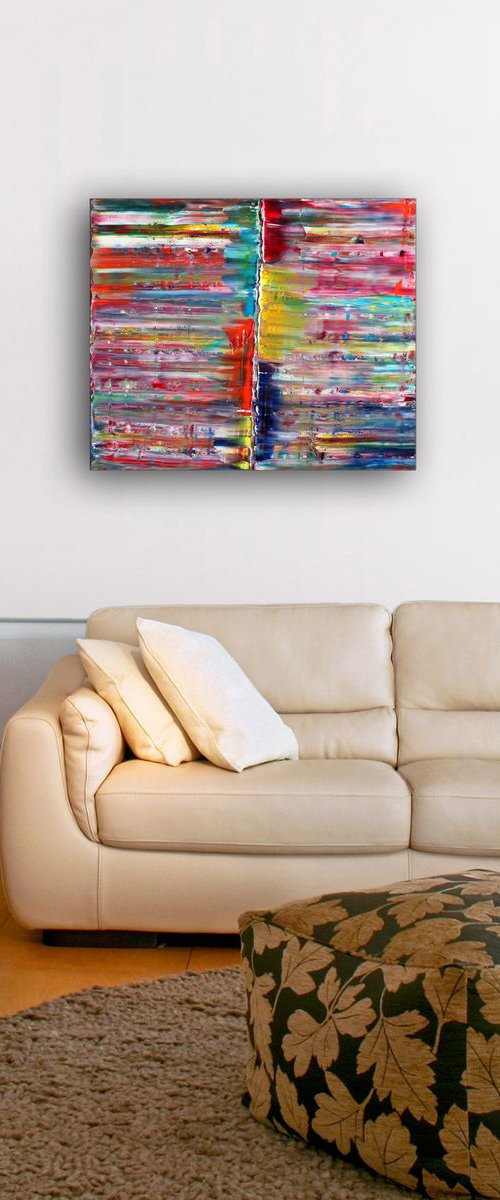 "Color Canyon" - Original Abstract PMS Oil Painting, 24' x 20" inches by Preston M. Smith (PMS)