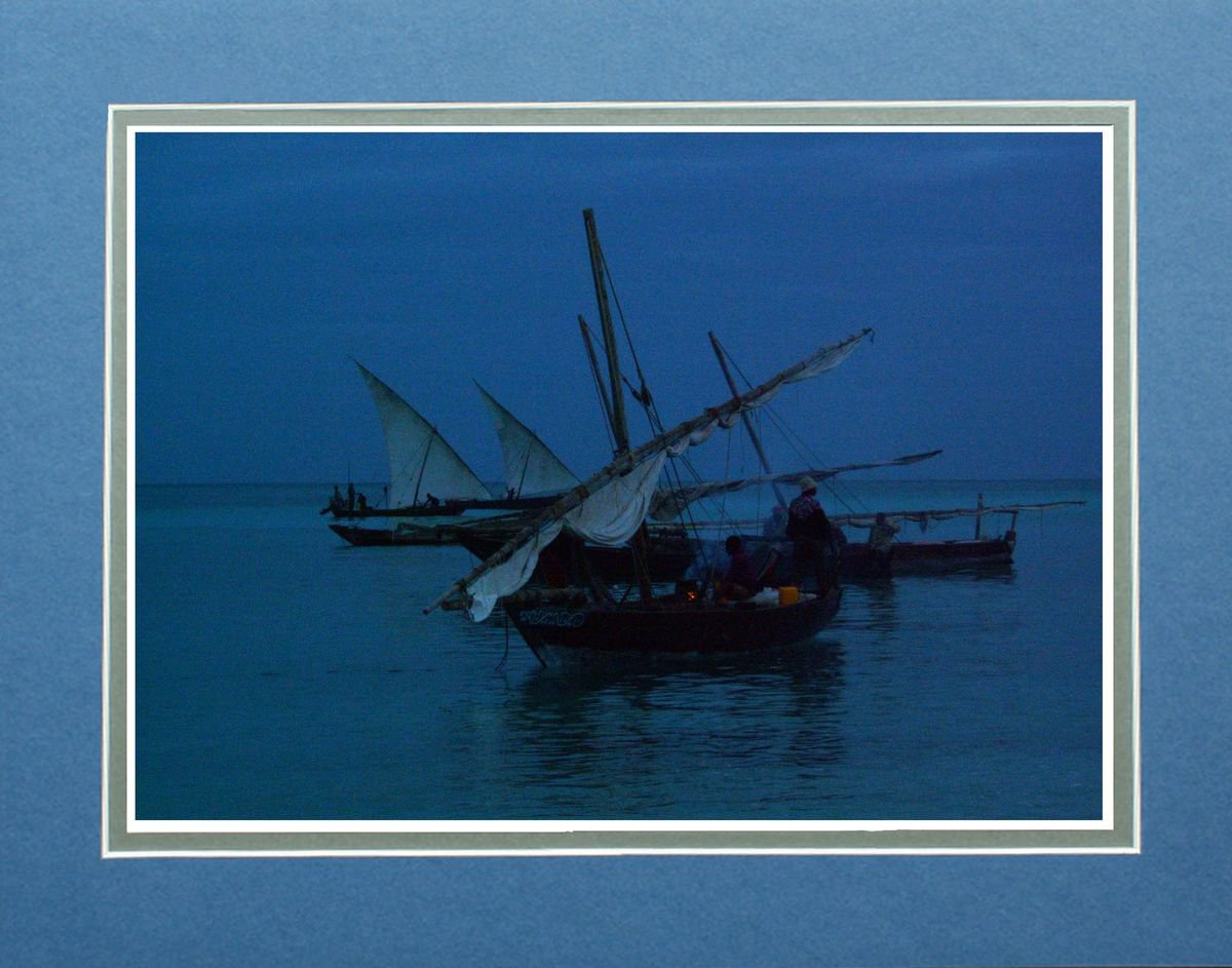 Fishing Boats at Twilight, Zanzibar by Robin Clarke