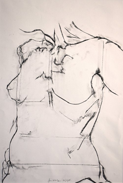 Study of a female Nude - Life Drawing No 464 by Ian McKay