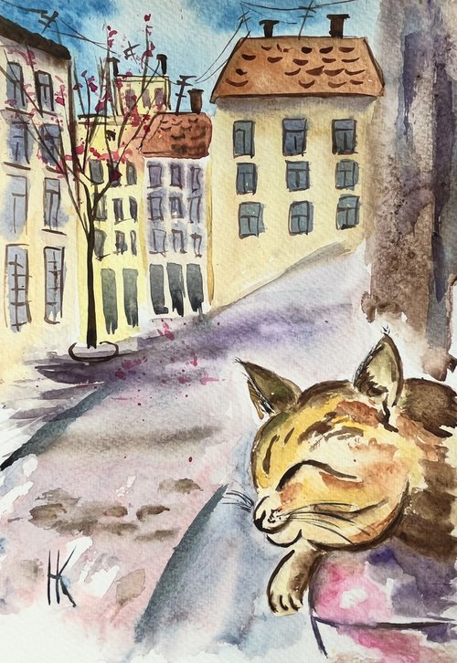City Kitty by Halyna Kirichenko