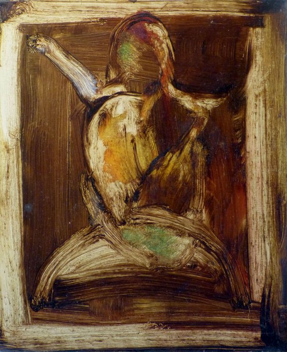 Francis Bacon's Frog, oil on canvas 73x60 cm