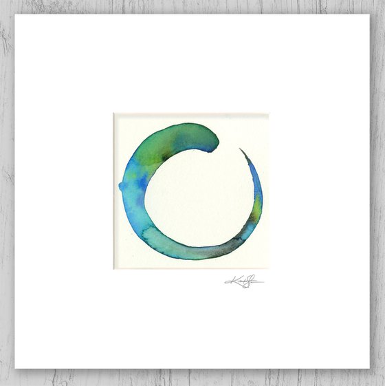 Enso Serenity 109 - Abstract Zen Circle Painting by Kathy Morton Stanion