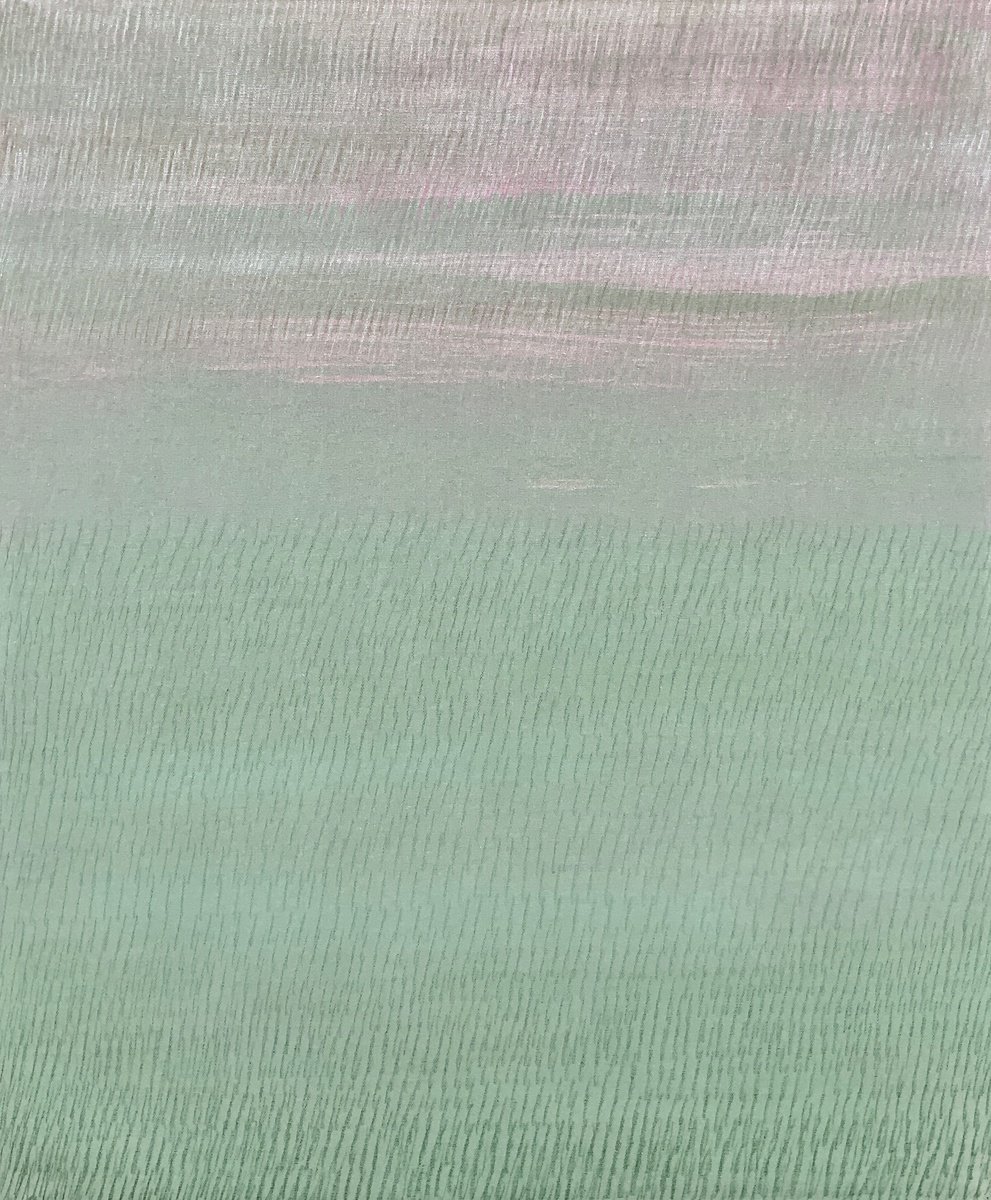 Abstract Landscape Acrylic Painting By Malgorzata Krakowiak, 26 X 32", Sublimat N*143, Original Artwork