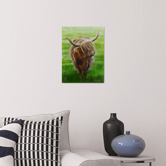 Highland cow painting