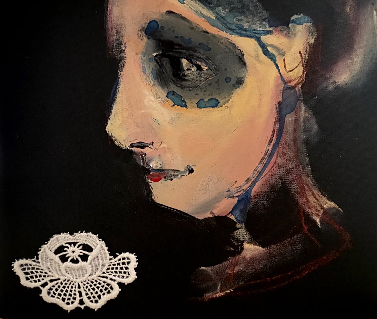 Impressionistic Portrait Painting By Francesca Candito, 9 X 13, Virginia, Original Artwork