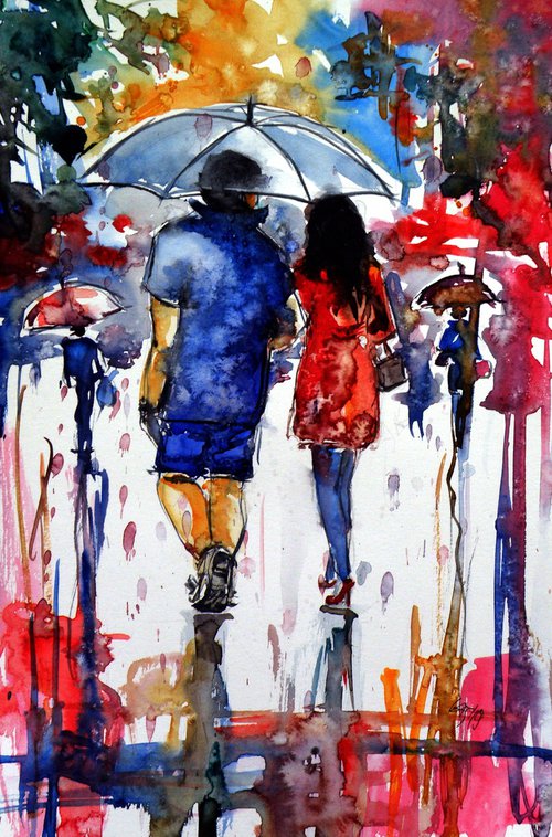 Walk in rain II by Kovács Anna Brigitta