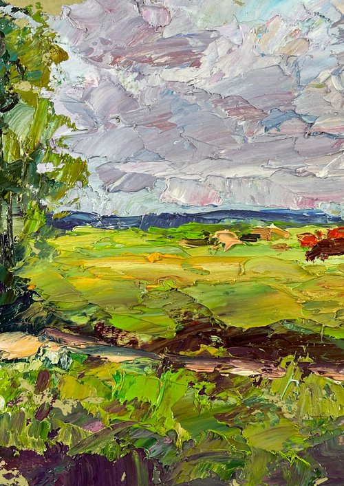 Summer Morning on the Pasture by Boris Serdyuk